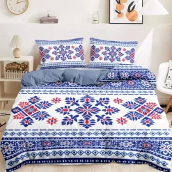 Geometric Pattern Duvet Cover Set Set Soft 3-Piece Luxury Cotton Bedding Set Home Decor Gift Twin Full King Queen Size Duvet Cover