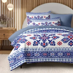 Geometric Pattern Duvet Cover Set Set Soft 3-Piece Luxury Cotton Bedding Set Home Decor Gift Twin Full King Queen Size Duvet Cover