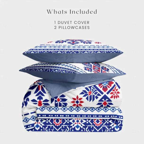 Geometric Pattern Duvet Cover Set Set Soft 3-Piece Luxury Cotton Bedding Set Home Decor Gift Twin Full King Queen Size Duvet Cover