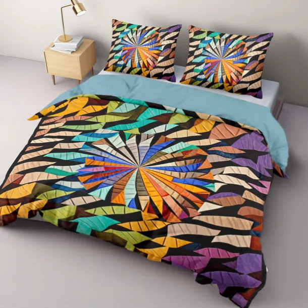 Geometric Pattern Duvet Cover Set Set Soft 3-Piece Luxury Cotton Bedding Set Home Decor Gift Twin Full King Queen Size Duvet Cover