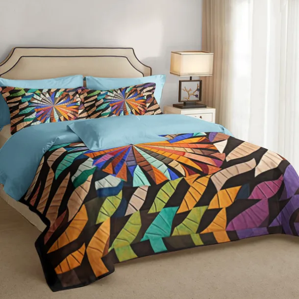 Geometric Pattern Duvet Cover Set Set Soft 3-Piece Luxury Cotton Bedding Set Home Decor Gift Twin Full King Queen Size Duvet Cover