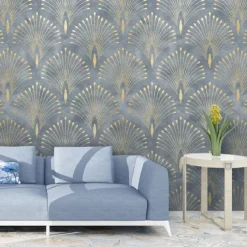 Geometric Wallpaper Home Decoration Comtemporary Vintage Wall Covering, PVC / Vinyl Material Self adhesive Wallpaper, Room Wallcovering