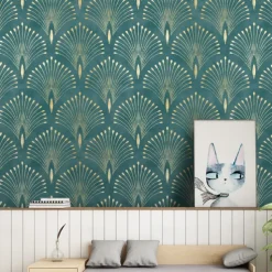 Geometric Wallpaper Home Decoration Comtemporary Vintage Wall Covering, PVC / Vinyl Material Self adhesive Wallpaper, Room Wallcovering