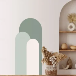 Geometry Colorful Wallpaper Boho Arch Wall Cover Sticker Film Peel and Stick Removable Self Adhesive PVC/Vinyl Wall Decal for Room Home Decoration 52*140cm
