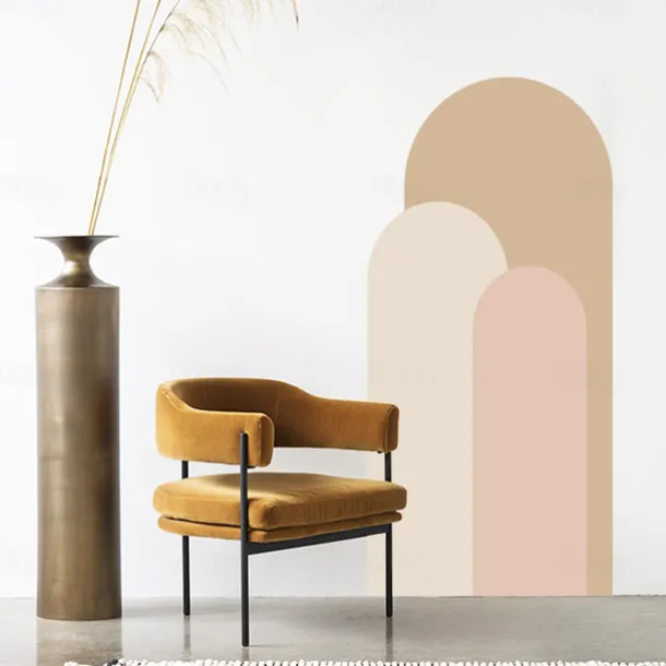 Geometry Colorful Wallpaper Boho Arch Wall Cover Sticker Film Peel and Stick Removable Self Adhesive PVC/Vinyl Wall Decal for Room Home Decoration 52*140cm