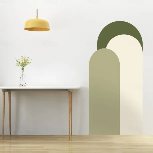 Geometry Colorful Wallpaper Boho Arch Wall Cover Sticker Film Peel and Stick Removable Self Adhesive PVC/Vinyl Wall Decal for Room Home Decoration 52*140cm