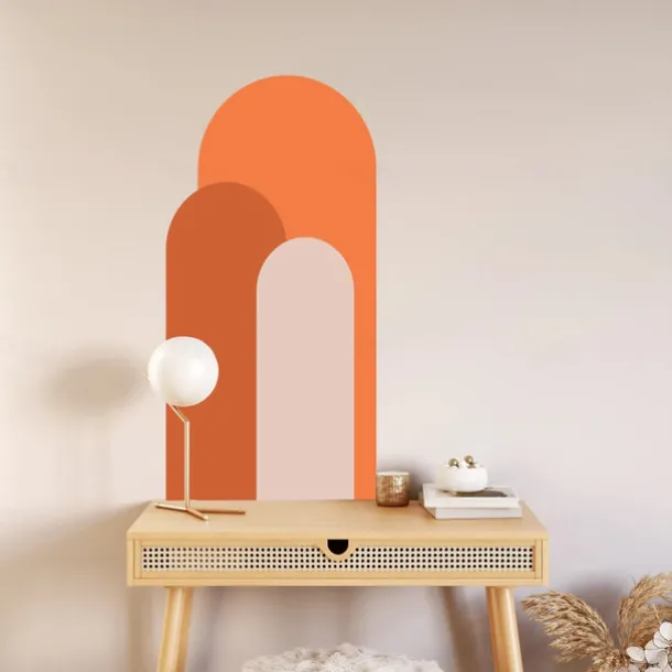 Geometry Colorful Wallpaper Boho Arch Wall Cover Sticker Film Peel and Stick Removable Self Adhesive PVC/Vinyl Wall Decal for Room Home Decoration 52*140cm