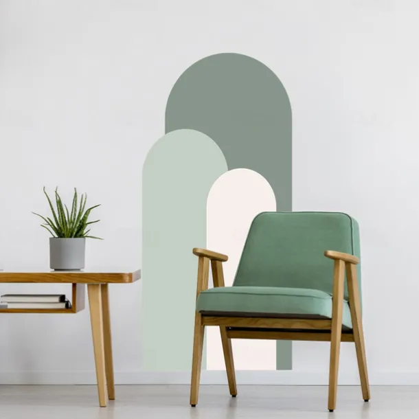 Geometry Colorful Wallpaper Boho Arch Wall Cover Sticker Film Peel and Stick Removable Self Adhesive PVC/Vinyl Wall Decal for Room Home Decoration 52*140cm