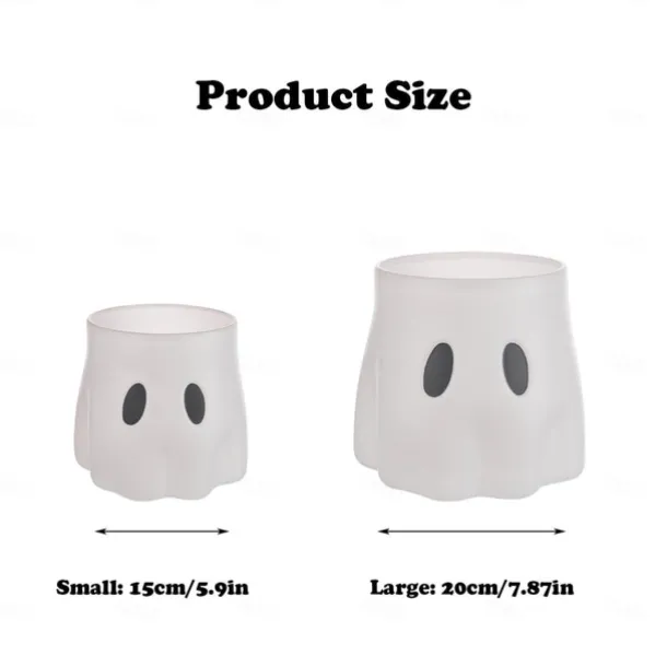 Ghost Bucket Decor Planter Halloween Cutest Ghost Decoration,Ghost Planter Ghost Vase, Ghost Candy Bowl Decor, Display Stand Decor for Indoor Outdoor Home Decor