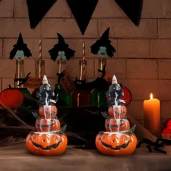 Ghost Pumpkin Incense Burner Holder, Halloween Reflux Waterfall Cone Incense Holder, Resin Incense Burner for Halloween