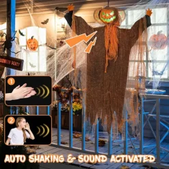 Ghostly Halloween Glowing Pumpkin Skeleton Pendant Decoration Fun Activity for All Age Halloween Themed Decorations Children and Adults