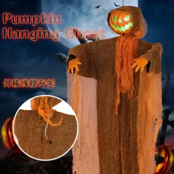 Ghostly Halloween Glowing Pumpkin Skeleton Pendant Decoration Fun Activity for All Age Halloween Themed Decorations Children and Adults