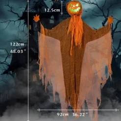 Ghostly Halloween Glowing Pumpkin Skeleton Pendant Decoration Fun Activity for All Age Halloween Themed Decorations Children and Adults