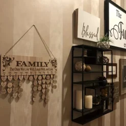 Gifts for Mom Grandma to Remember Everyone's Birthday Wooden Family Birthday Reminder Calendar Plaque with 100 Wood Tags Wall Hanging Unique Presents Ideas from Daughter Son