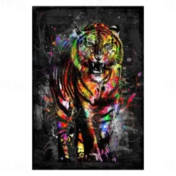 Giraffe Graffiti Wall Art Canvas Paintings on the Wall Art Posters and Prints Animals Modern Pictures For Kids Room Decor