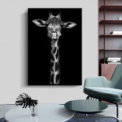 Giraffe Graffiti Wall Art Canvas Paintings on the Wall Art Posters and Prints Animals Modern Pictures For Kids Room Decor