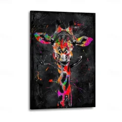 Giraffe Graffiti Wall Art Canvas Paintings on the Wall Art Posters and Prints Animals Modern Pictures For Kids Room Decor