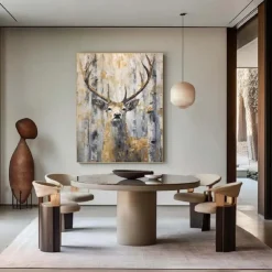 Giraffe Oil Painting handmade African Animals painting handmade Wall Art Wild Animals oil painting Impasto Textured Artwork Gifts paintings for Kids room living room wall decoration