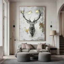 Giraffe Oil Painting handmade African Animals painting handmade Wall Art Wild Animals oil painting Impasto Textured Artwork Gifts paintings for Kids room living room wall decoration