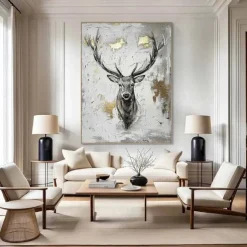 Giraffe Oil Painting handmade African Animals painting handmade Wall Art Wild Animals oil painting Impasto Textured Artwork Gifts paintings for Kids room living room wall decoration