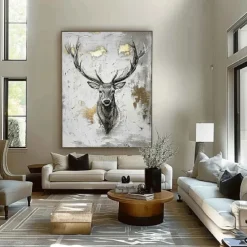Giraffe Oil Painting handmade African Animals painting handmade Wall Art Wild Animals oil painting Impasto Textured Artwork Gifts paintings for Kids room living room wall decoration