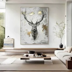 Giraffe Oil Painting handmade African Animals painting handmade Wall Art Wild Animals oil painting Impasto Textured Artwork Gifts paintings for Kids room living room wall decoration