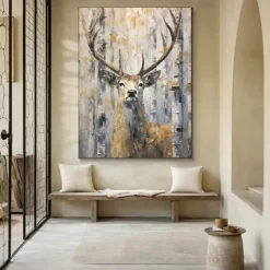 Giraffe Oil Painting handmade African Animals painting handmade Wall Art Wild Animals oil painting Impasto Textured Artwork Gifts paintings for Kids room living room wall decoration