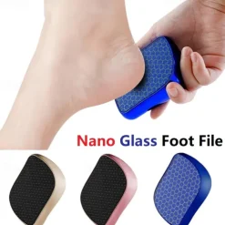 Glass Foot File Callus Remover - Foot Scrubber Heel Scraper for Dead Skin Removal, Foot Buffer Shower Pedicure Tool for Men, Women, Soft Feet Care