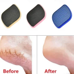 Glass Foot File Callus Remover - Foot Scrubber Heel Scraper for Dead Skin Removal, Foot Buffer Shower Pedicure Tool for Men, Women, Soft Feet Care