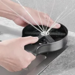 Glass Rinser For Kitchen Sink,Stainless Steel Cup Washer For Sink,Glass Washer for Sink,Cup Cleaner For Sink,Metal Washer,Kitchen Sink Accessories(Send 2 Kinds of Gaskets)
