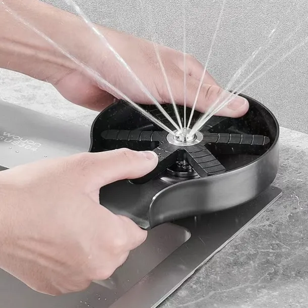 Glass Rinser For Kitchen Sink,Stainless Steel Cup Washer For Sink,Glass Washer for Sink,Cup Cleaner For Sink,Metal Washer,Kitchen Sink Accessories(Send 2 Kinds of Gaskets)