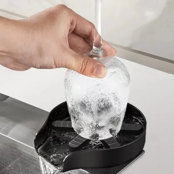 Glass Rinser For Kitchen Sink,Stainless Steel Cup Washer For Sink,Glass Washer for Sink,Cup Cleaner For Sink,Metal Washer,Kitchen Sink Accessories(Send 2 Kinds of Gaskets)