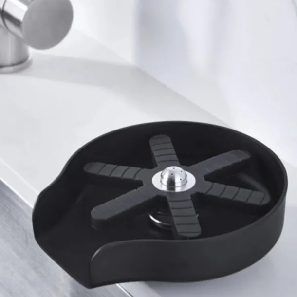 Glass Rinser For Kitchen Sink,Stainless Steel Cup Washer For Sink,Glass Washer for Sink,Cup Cleaner For Sink,Metal Washer,Kitchen Sink Accessories(Send 2 Kinds of Gaskets)