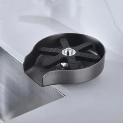 Glass Rinser For Kitchen Sink,Stainless Steel Cup Washer For Sink,Glass Washer for Sink,Cup Cleaner For Sink,Metal Washer,Kitchen Sink Accessories(Send 2 Kinds of Gaskets)