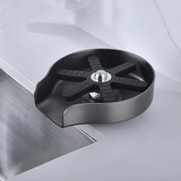 Glass Rinser For Kitchen Sink,Stainless Steel Cup Washer For Sink,Glass Washer for Sink,Cup Cleaner For Sink,Metal Washer,Kitchen Sink Accessories(Send 2 Kinds of Gaskets)