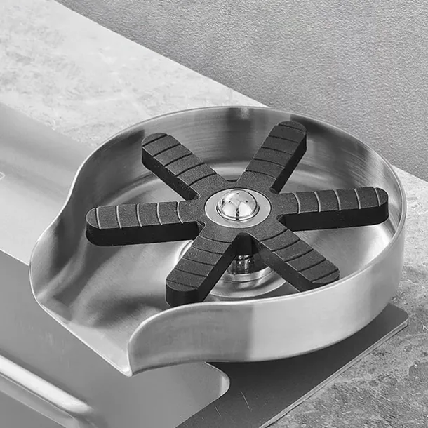 Glass Rinser For Kitchen Sink,Stainless Steel Cup Washer For Sink,Glass Washer for Sink,Cup Cleaner For Sink,Metal Washer,Kitchen Sink Accessories