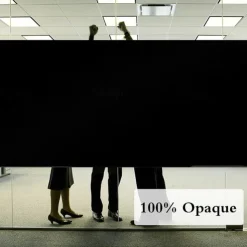 Glass Window Film Window Covering Black Film Static Privacy Decoration Self Adhesive for UV Blocking Heat Control Glass Window Stickers 100X45cm/39X18inches