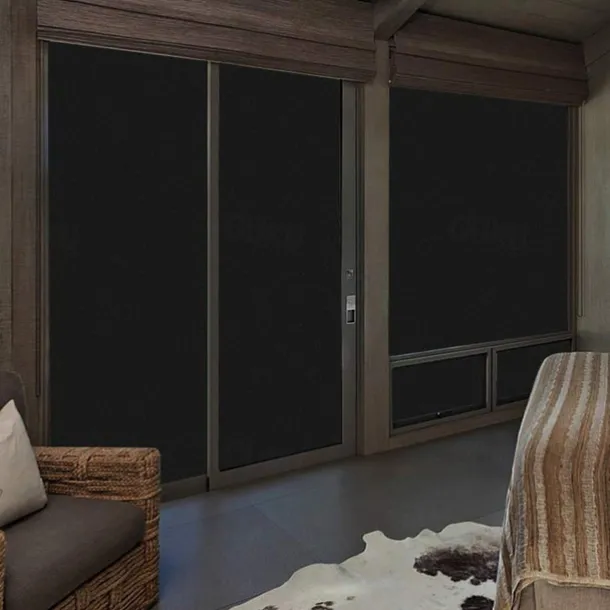 Glass Window Film Window Covering Black Film Static Privacy Decoration Self Adhesive for UV Blocking Heat Control Glass Window Stickers 100X45cm/39X18inches