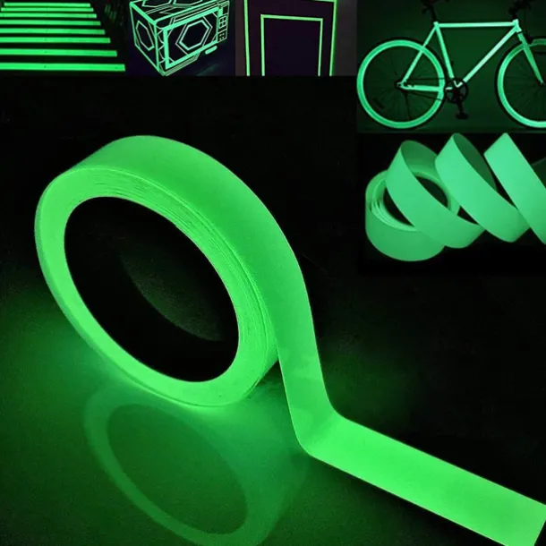 Glow In The Dark Self-adhesive Tape Light Safe Luminous Tape Sticker 1m X 3cm Waterproof Removable Durable Wearable Stable Safety