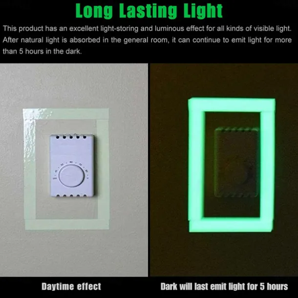 Glow In The Dark Self-adhesive Tape Light Safe Luminous Tape Sticker 1m X 3cm Waterproof Removable Durable Wearable Stable Safety