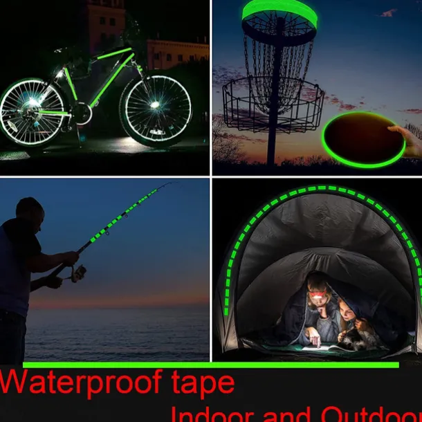 Glow In The Dark Self-adhesive Tape Light Safe Luminous Tape Sticker 1m X 3cm Waterproof Removable Durable Wearable Stable Safety