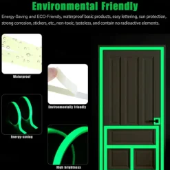 Glow In The Dark Self-adhesive Tape Light Safe Luminous Tape Sticker 1m X 3cm Waterproof Removable Durable Wearable Stable Safety
