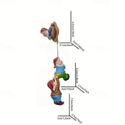 Gnome Garden Decor, 1pc Garden Gnome Statue, Climbing Gnomes Fairy Tree Hugger Garden Art Outdoor For Four Seasons Decor, Resin Crafts Ornaments For Patio, Lawn, Yard Art Decoration