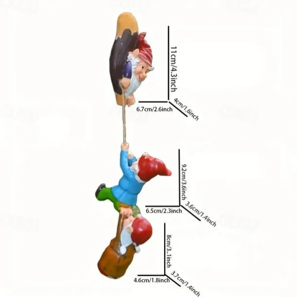 Gnome Garden Decor, 1pc Garden Gnome Statue, Climbing Gnomes Fairy Tree Hugger Garden Art Outdoor For Four Seasons Decor, Resin Crafts Ornaments For Patio, Lawn, Yard Art Decoration