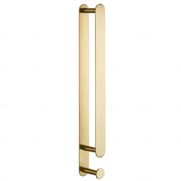 Golden Multifunctional Towel Bar with Hook 304 Stainless Steel Electroplated, 40cm, Brushed Gold, Bathroom and Kitchen Shelf Punch-free
