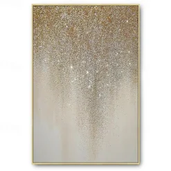Golden Silver Starry Sky Abstract Oil Painting 100% Handmade Hand Painted Wall Art On Canvas Home Decoration Decor Rolled Canvas No Frame Unstretched