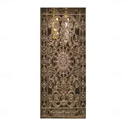 Golden Wrought Iron Door Self-adhesive Creative Door Stickers DIY Decorative Home Waterproof Wall Stickers 77*200cm For Bedroom Living Room