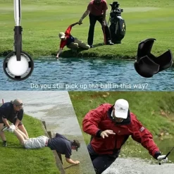 Golf Ball Retriever,Stainless Ball Retriever Tool Golf with Replaceable Release-Ready Ball Pick-Up Head,Golf Accessories Gift for Men Women