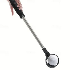 Golf Ball Retriever,Stainless Ball Retriever Tool Golf with Replaceable Release-Ready Ball Pick-Up Head,Golf Accessories Gift for Men Women