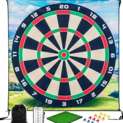 Golf Chipping Game Set Includes 6x6 Ft Sticky Playing Mat, N' Stick Golf Games with Chip N' Stick Golf Balls - Targets with Chipping Mat